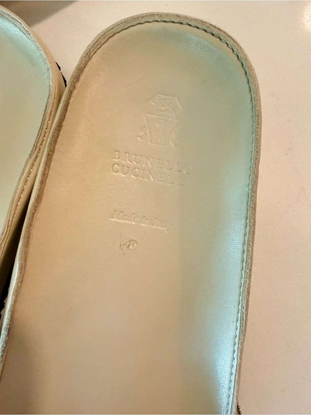 Brunello Cucinelli Women's leather Monili buckle Slide Sandals Shoes Size 38 US8 - Picture 6 of 8